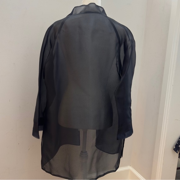 Unique Sheer Silk Dressy Jacket Topper. Size M - Picture 3 of 6